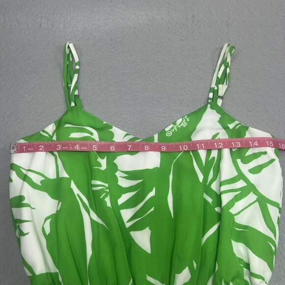 Lilly Pulitzer x Target Jumpsuit XS Green Palm Boom Boom, Wide Leg Preppy - Picture 15 of 16
